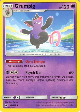 Grumpig (042/111) Reverse Holofoil [Crimson Invasion] - Uncommon