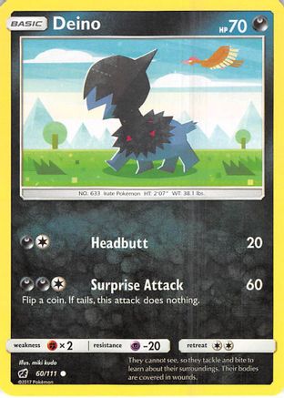 Deino (060/111) Reverse Holofoil [Crimson Invasion] - Common