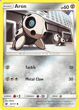 Aron (065/111) Reverse Holofoil [Crimson Invasion] - Common