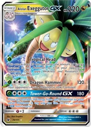 Alolan Exeggutor GX (074/111) Holofoil [Crimson Invasion] - Ultra Rare