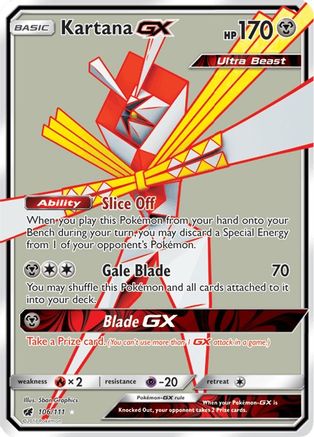 Kartana GX (Full Art) (106/111) Holofoil [Crimson Invasion] - Ultra Rare
