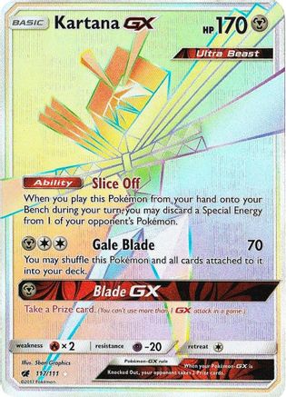 Kartana GX (Secret) (117/111) Holofoil [Crimson Invasion] - Secret Rare