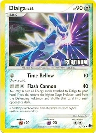 Dialga [Platinum] (16/106) Reverse Holofoil [Burger King Promos] - Promo