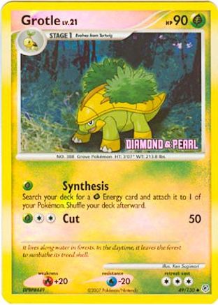 Grotle [Diamond & Pearl] (49/130) Reverse Holofoil [Burger King Promos] - Promo