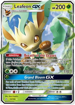 Leafeon GX (013/156) Holofoil [Ultra Prism] - Ultra Rare