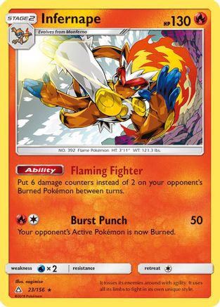 Infernape (023/156) Holofoil [Ultra Prism] - Holo Rare