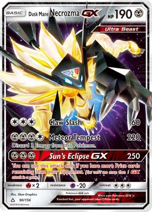 Dusk Mane Necrozma GX (090/156) Holofoil [Ultra Prism] - Ultra Rare