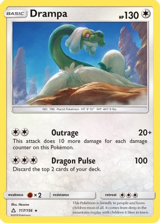 Drampa (117/156) Reverse Holofoil [Ultra Prism] - Holo Rare