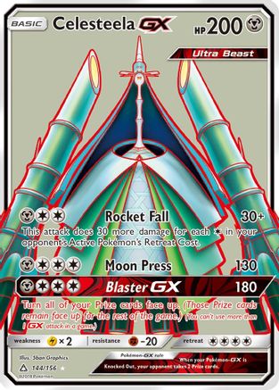 Celesteela GX (Full Art) (144/156) Holofoil [Ultra Prism] - Ultra Rare