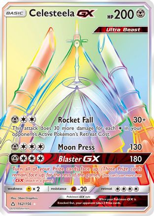 Celesteela GX (Secret Rare) (162/156) Holofoil [Ultra Prism] - Secret Rare