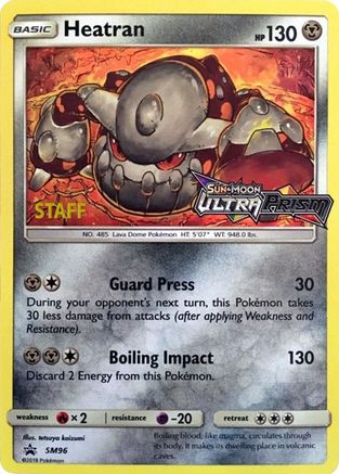 Heatran - SM96 (Prerelease) [Staff] (SM96) Holofoil [SM Promos] - Promo