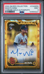 2024 Topps Gilded Collection Chrome Gold Autograph #CGAMW Masyn Wynn #58/99 PSA 9 (Rookie) | Eastridge Sports Cards