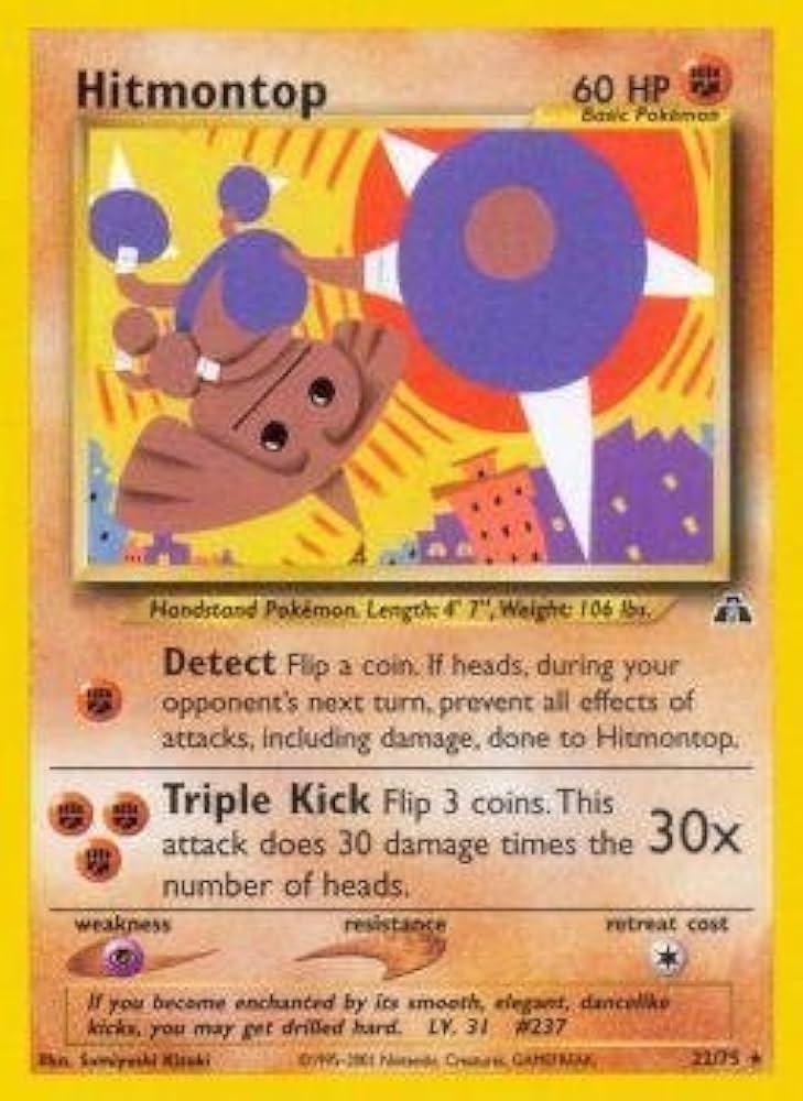 Hitmontop (22/75) Unlimited [Neo Discovery] - Rare