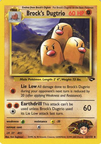 Brock's Dugtrio (022/132) Unlimited [Gym Challenge] - Rare