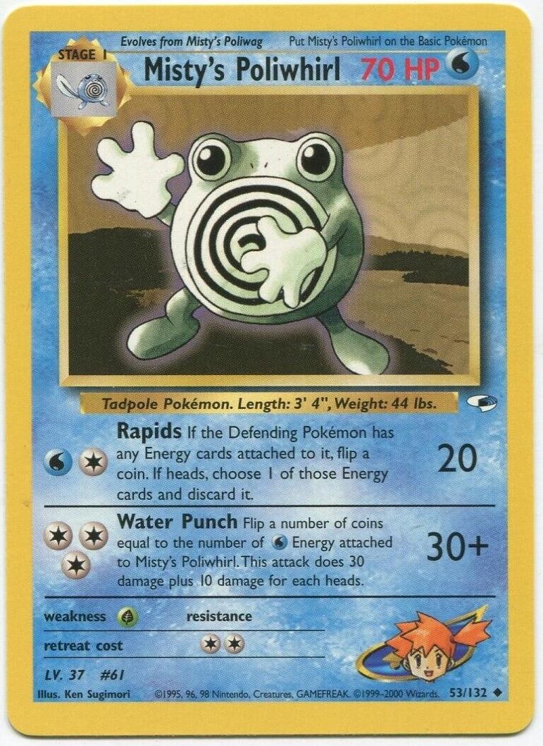 Misty's Poliwhirl (053/132) Unlimited [Gym Heroes] - Uncommon