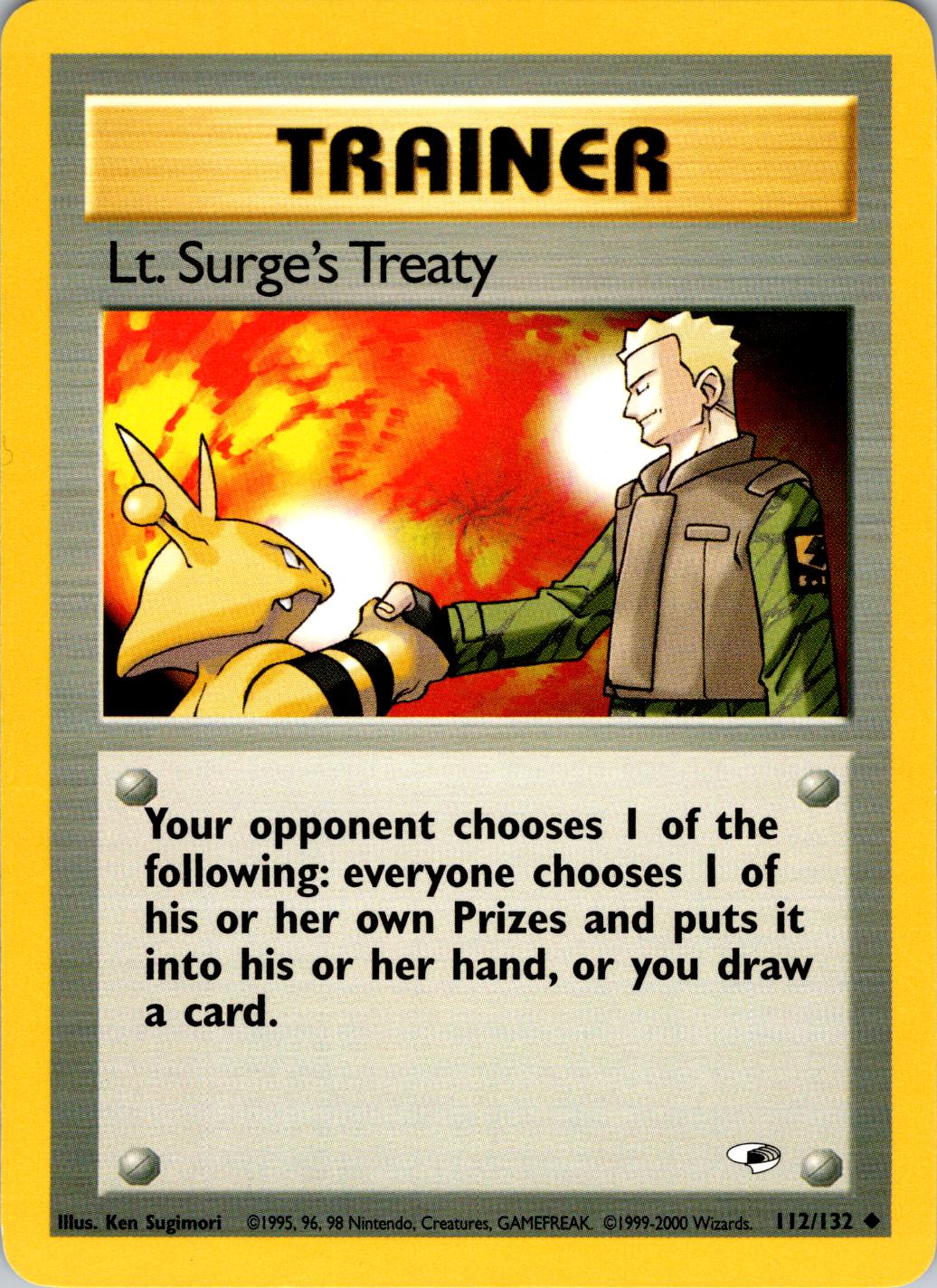 Lt. Surge's Treaty (112/132) Unlimited [Gym Heroes] - Uncommon