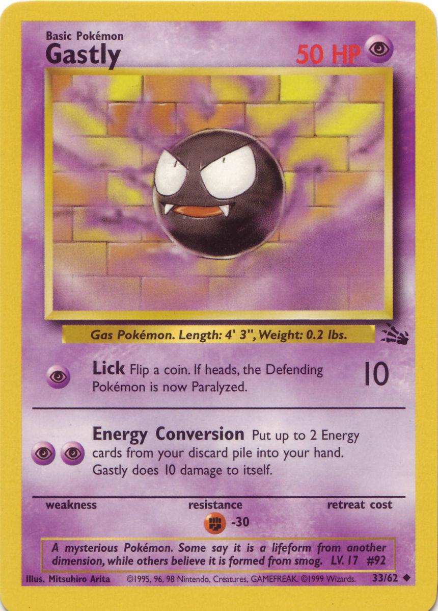 Gastly (033/62) Unlimited [Fossil] - Uncommon