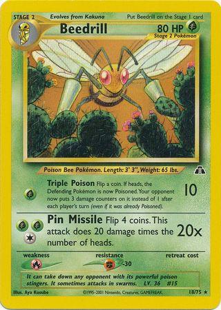 Beedrill (018/75) Unlimited [Neo Discovery] - Rare