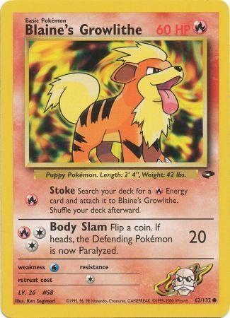 Blaine's Growlithe (062/132) Unlimited [Gym Challenge] - Common