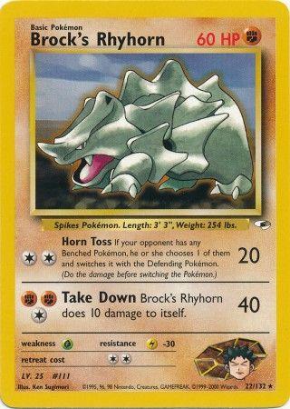 Brock's Rhyhorn (022/132) Unlimited [Gym Heroes] - Rare