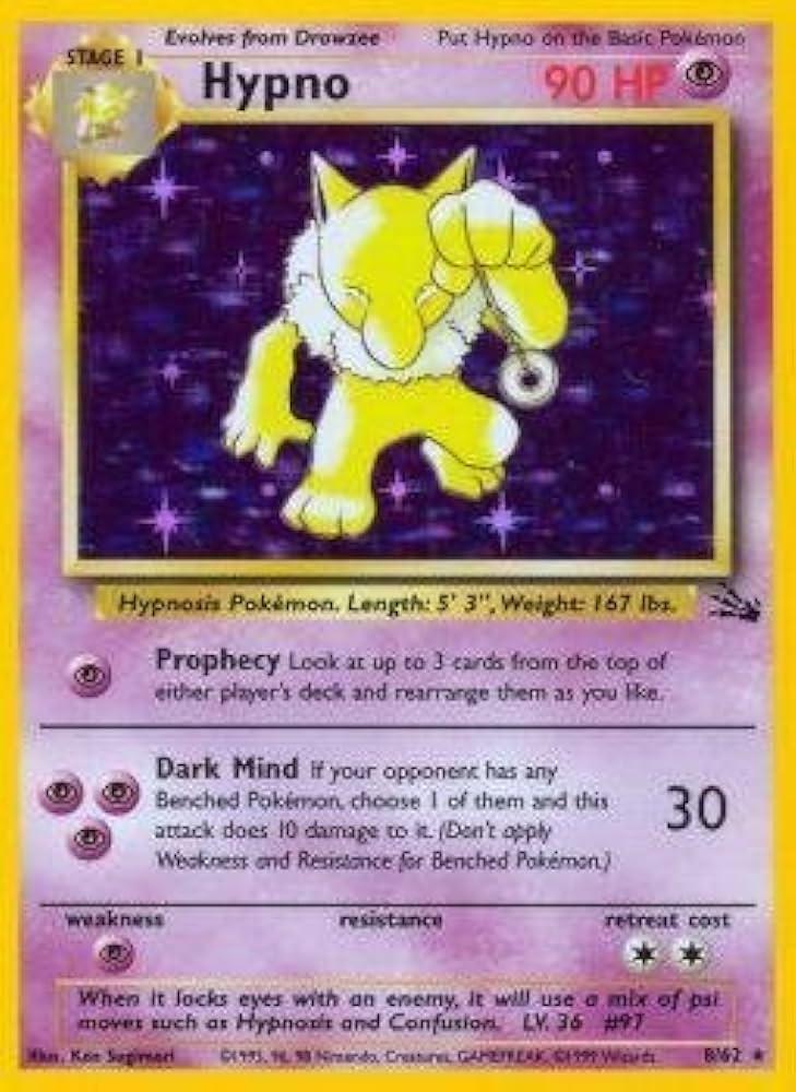 Hypno (008/62) Unlimited Holofoil [Fossil] - Holo Rare