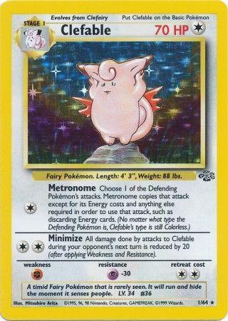 Clefable (001/64) Unlimited Holofoil [Jungle] - Holo Rare