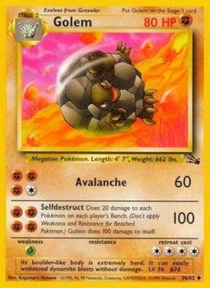 Golem (036/62) Unlimited [Fossil] - Uncommon
