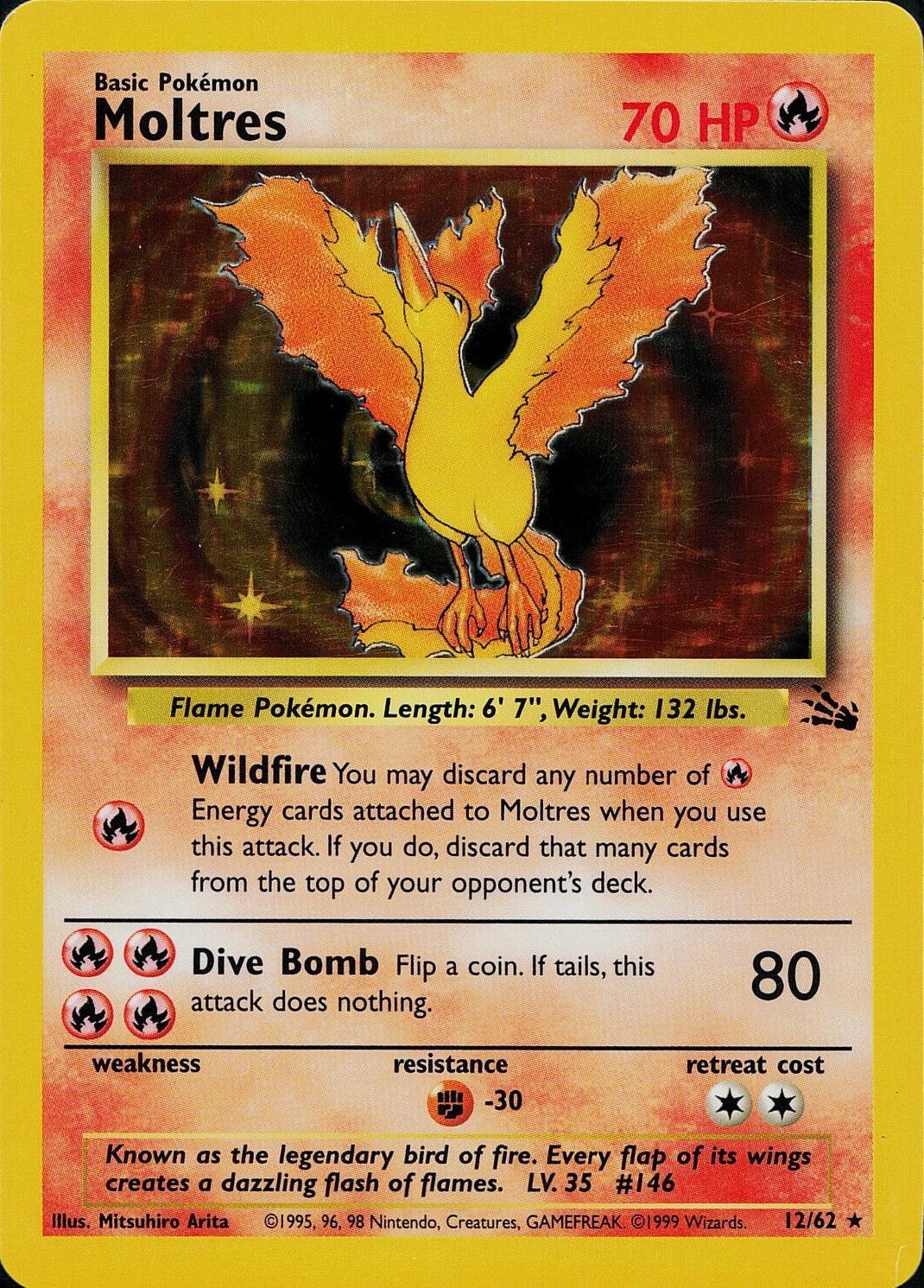 Moltres (012/62) Unlimited Holofoil [Fossil] - Holo Rare