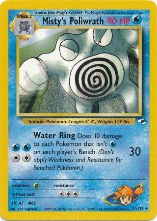 Misty's Poliwrath (031/132) Unlimited [Gym Heroes] - Rare