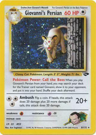 Giovanni's Persian (008/132) Unlimited Holofoil [Gym Challenge] - Holo Rare