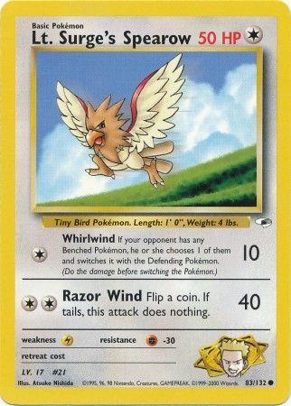 Lt. Surge's Spearow (083/132) Unlimited [Gym Heroes] - Common