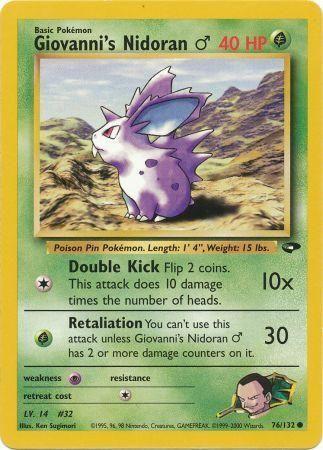 Giovanni's Nidoran M (076/132) Unlimited [Gym Challenge] - Common