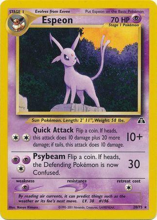 Espeon (020/75) Unlimited [Neo Discovery] - Rare