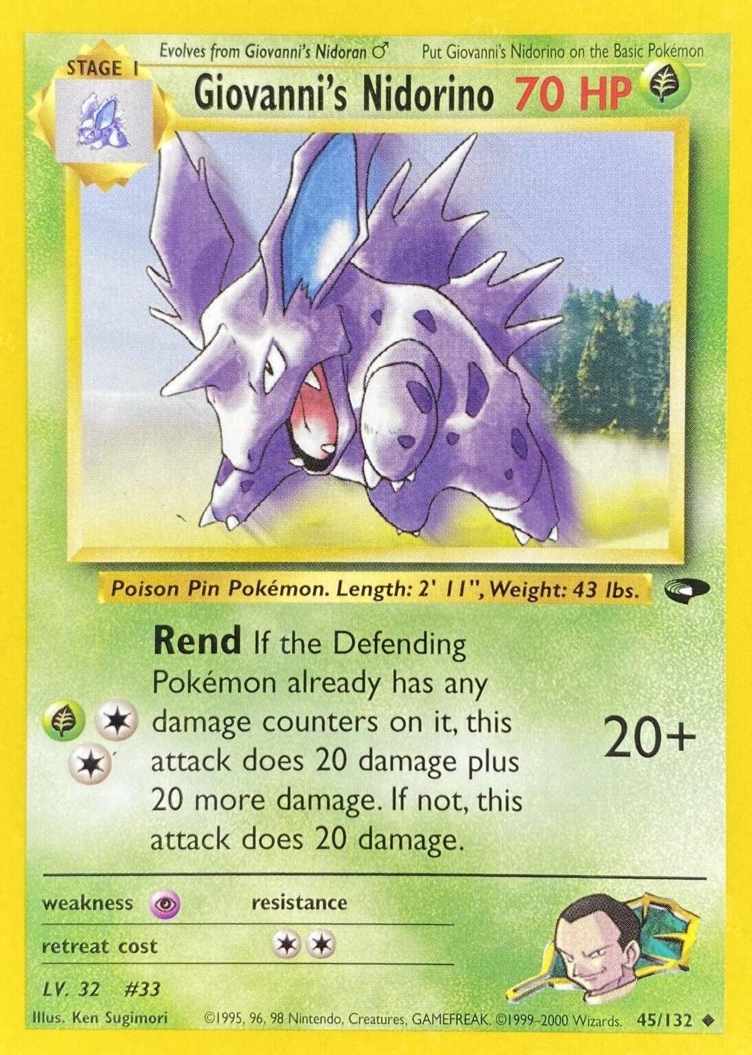 Giovanni's Nidorino (045/132) Unlimited [Gym Challenge] - Uncommon