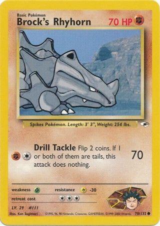 Brock's Rhyhorn (070/132) Unlimited [Gym Heroes] - Common