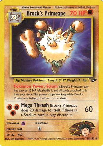 Brock's Primeape (035/132) Unlimited [Gym Challenge] - Uncommon