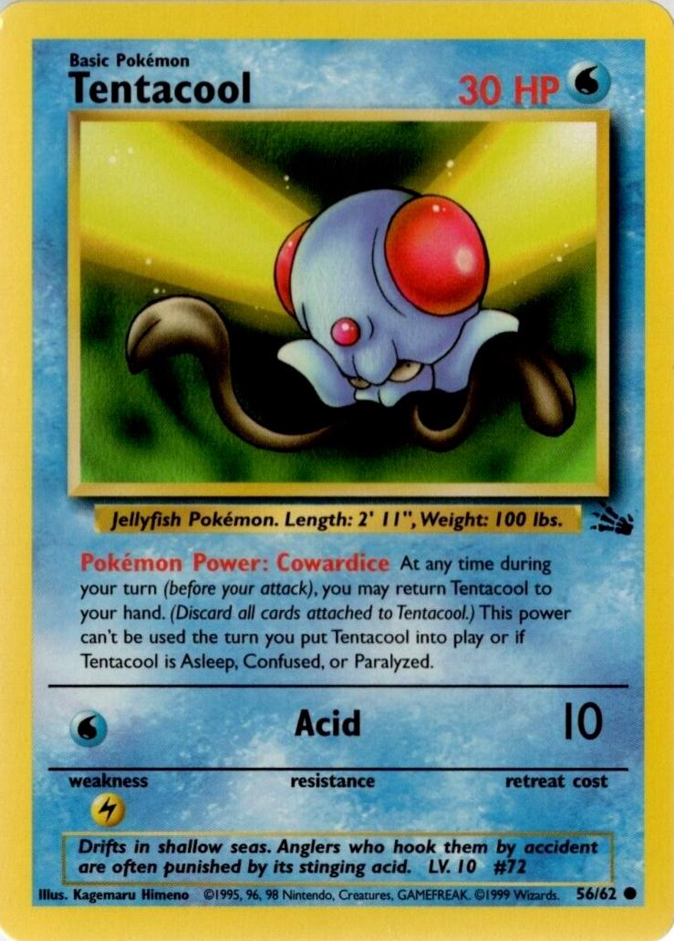 Tentacool (056/62) Unlimited [Fossil] - Common