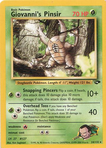 Giovanni's Pinsir (024/132) Unlimited [Gym Challenge] - Rare
