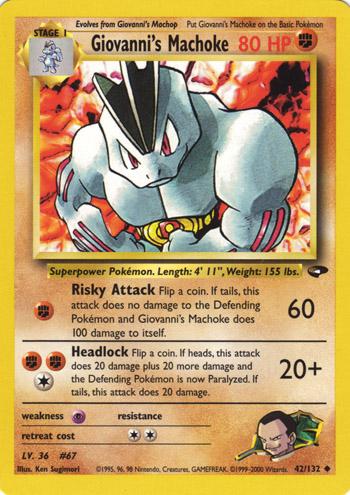 Giovanni's Machoke (042/132) Unlimited [Gym Challenge] - Uncommon