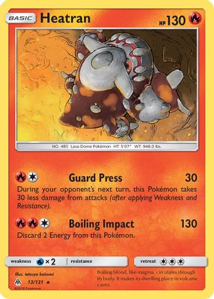 Heatran (13/131) Reverse Holofoil [Forbidden Light] - Rare