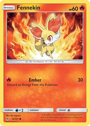 Fennekin (014/131) Reverse Holofoil [Forbidden Light] - Common