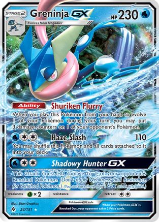 Greninja GX (024/131) Holofoil [Forbidden Light] - Ultra Rare