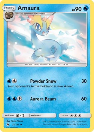 Amaura (027/131) Reverse Holofoil [Forbidden Light] - Uncommon