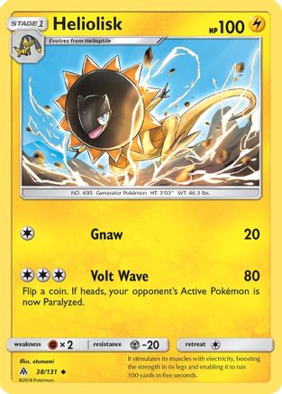 Heliolisk (38/131) Reverse Holofoil [Forbidden Light] - Uncommon