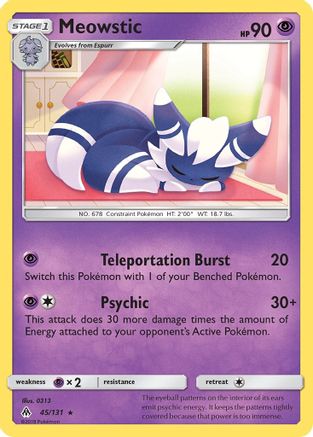 Meowstic (045/131) Reverse Holofoil [Forbidden Light] - Rare