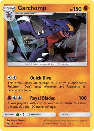 Garchomp (062/131) Holofoil [Forbidden Light] - Holo Rare