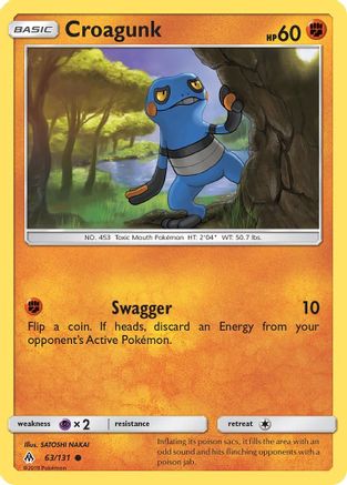 Croagunk (63/131) Reverse Holofoil [Forbidden Light] - Common