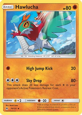 Hawlucha (070/131) Reverse Holofoil [Forbidden Light] - Uncommon