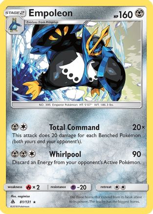 Empoleon (081/131) Holofoil [Forbidden Light] - Holo Rare