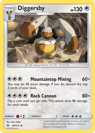 Diggersby (98/131) Reverse Holofoil [Forbidden Light] - Uncommon